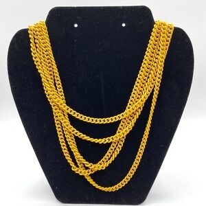 Vintage Yellow Chain Necklace